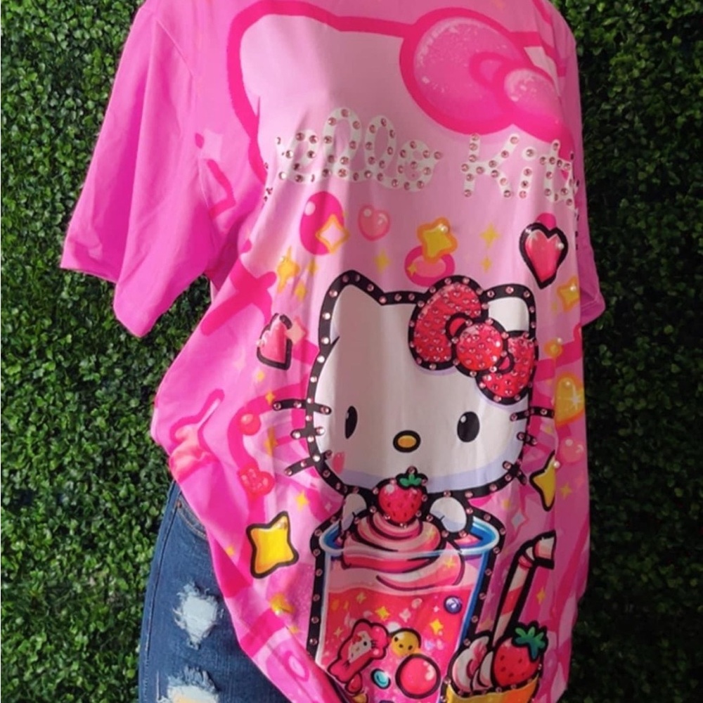 Hello Kitty Pink Graphic Women T-Shirt